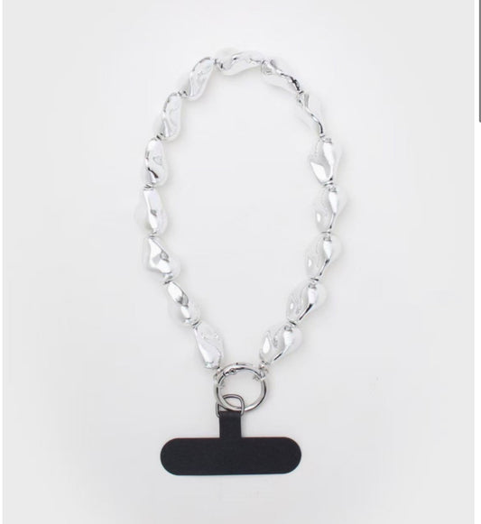 Pearl phone cord Silver