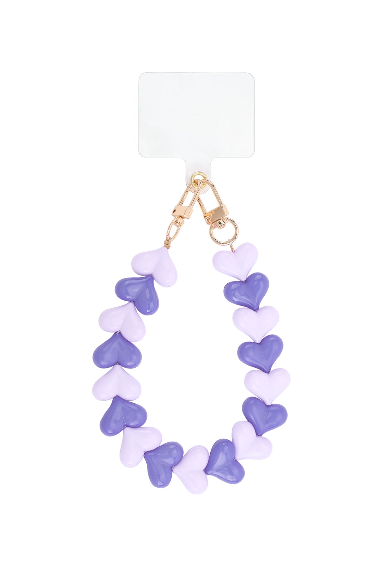 Heart phone cord mix purple