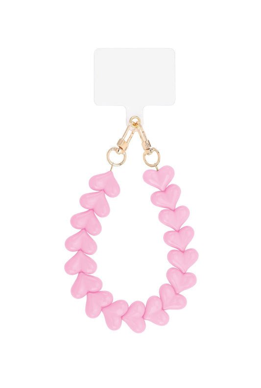 Heart phone cord pink PRE ORDER