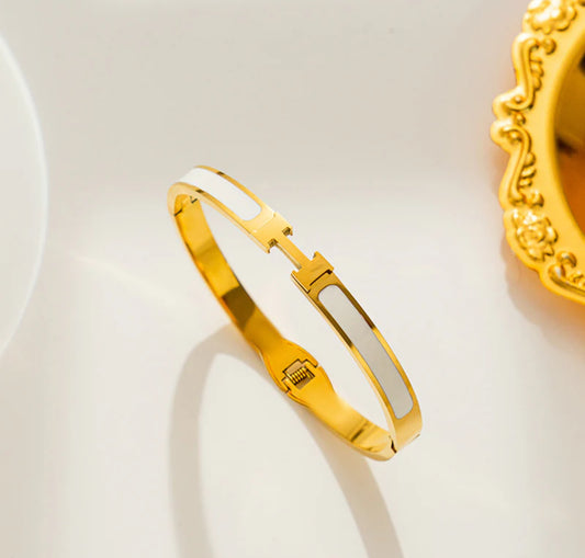 White H Bangle