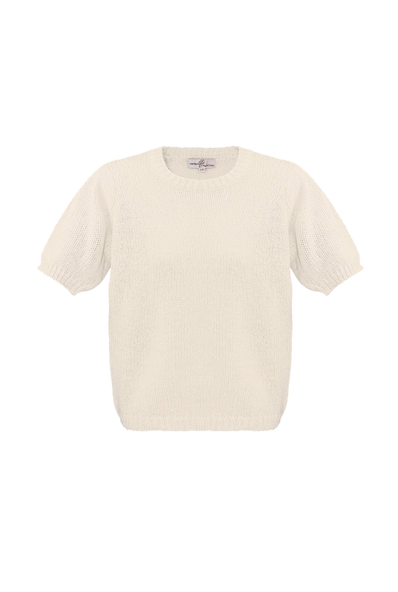 Short Sleeve Knit Beige